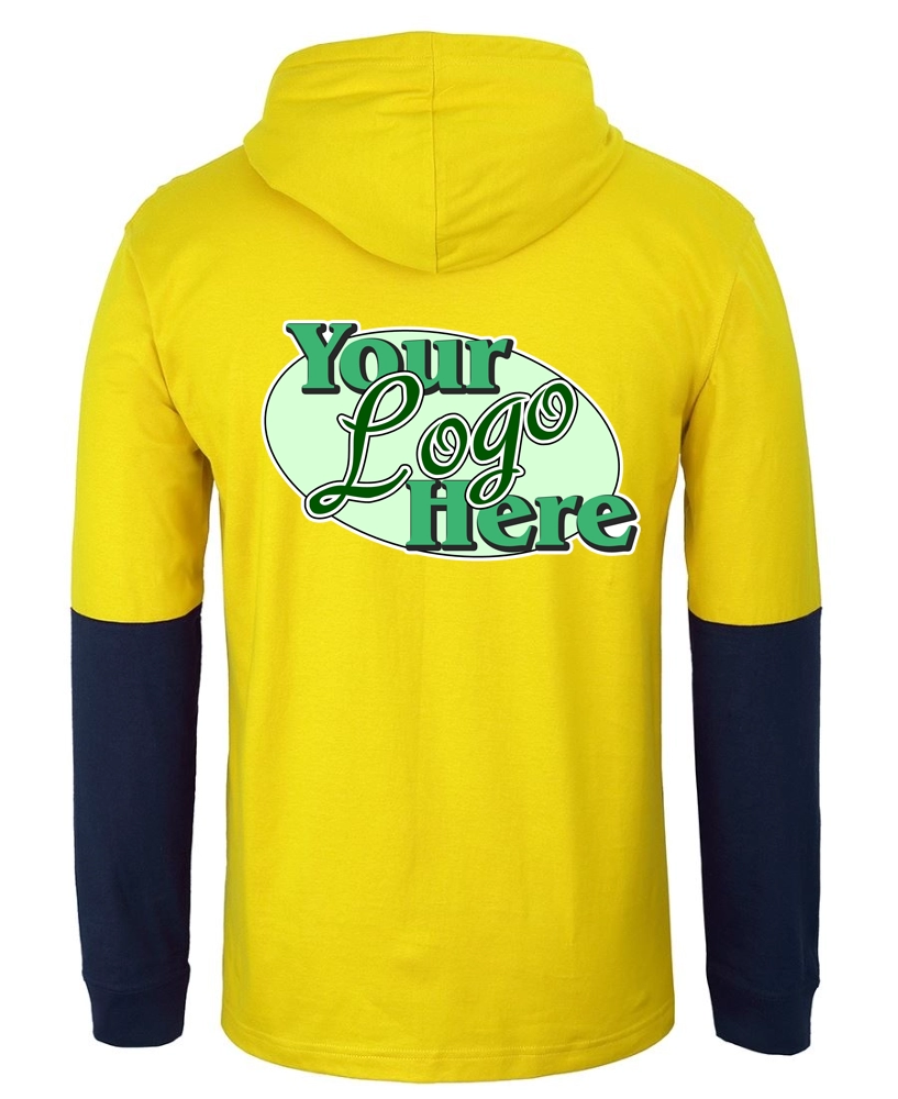 JBS 100% COTTON HI VIS HOODED TSHIRT