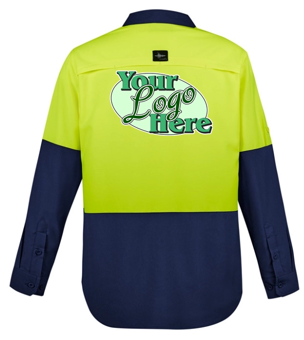 SYZMIK RIPSTOP LONG SLEEVE DAY HI VIS OUTDOOR SHIRT