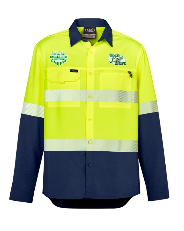 SYZMIK RIPSTOP LONG SLEEVE DAY+NIGHT HI VIS OUTDOOR SHIRT