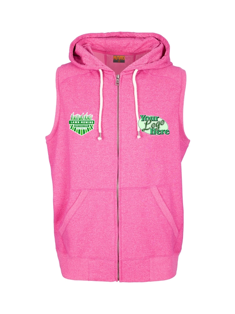 RAMO 260GSM SLEEVLESS HEATHER HOODIE