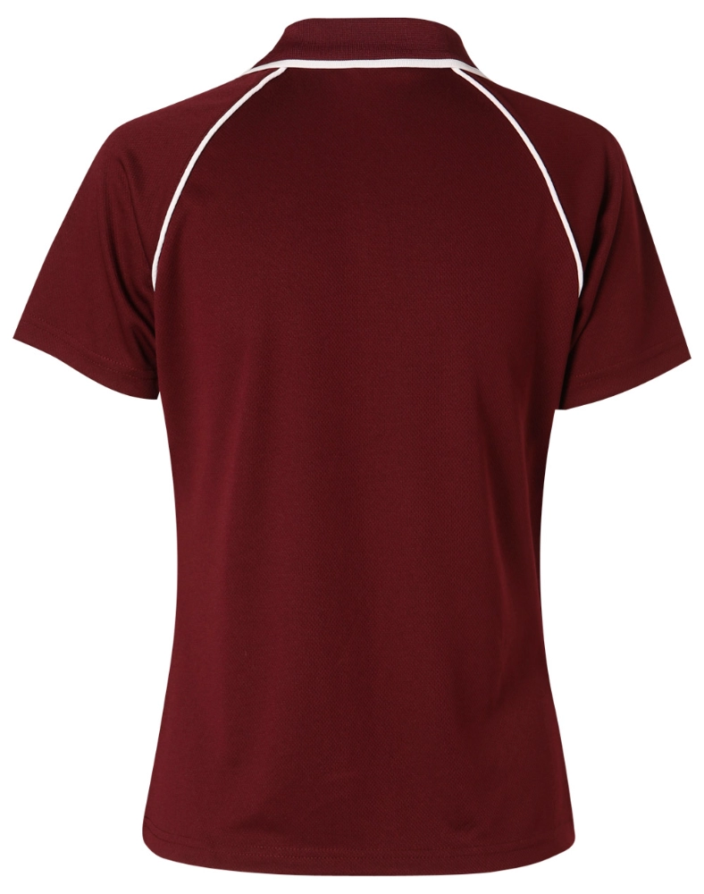 WINNING SPIRIT LADIES COOLDRY RAGLAN SHORT SLEEVE CONTRAST COLOUR POLO